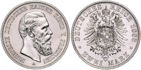 PREUSSEN, Friedrich III., 1888, 2 Mark 1888 A.
zaponiert, vz-st
J.98