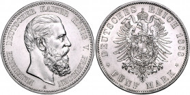 PREUSSEN, Friedrich III., 1888, 5 Mark 1888 A.
zaponiert, kl.Rdf., vz-st
J.99