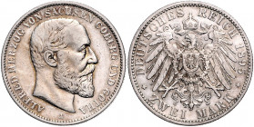 SACHSEN-COBURG-GOTHA, Alfred, 1893-1900, 2 Mark 1895 A.
f.vz
J.145
