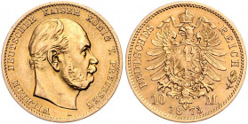 PREUSSEN, Wilhelm I., 1861-1888, 10 Mark 1873 A.
ss
J.242