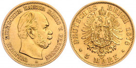 PREUSSEN, Wilhelm I., 1861-1888, 5 Mark 1878 A.
vz+
J.244