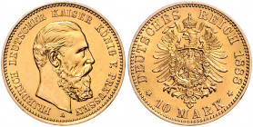 PREUSSEN, Friedrich III., 1888, 10 Mark 1888 A.
vz
J.247