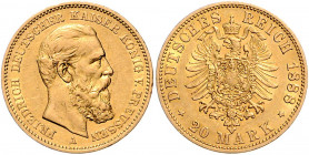 PREUSSEN, Friedrich III., 1888, 20 Mark 1888 A.
ss/ss-vz
J.248
