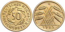 WEIMARER REPUBLIK, 1919-1933, 50 Reichspfennig 1925 E.
vz-st
J.318