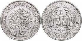 WEIMARER REPUBLIK, 1919-1933, 5 Reichsmark 1927 A. Eichbaum.
ss
J.331