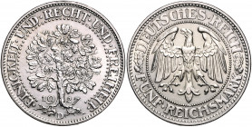 WEIMARER REPUBLIK, 1919-1933, 5 Reichsmark 1927 D. Eichbaum.
vz
J.331