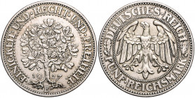 WEIMARER REPUBLIK, 1919-1933, 5 Reichsmark 1927 E. Eichbaum.
ss+
J.331