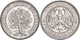 WEIMARER REPUBLIK, 1919-1933, 5 Reichsmark 1928 J. Eichbaum.
zaponiert, ss-vz
J.331