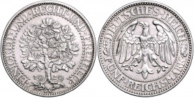 WEIMARER REPUBLIK, 1919-1933, 5 Reichsmark 1929 A. Eichbaum.
zaponiert, ss
J.331