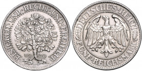WEIMARER REPUBLIK, 1919-1933, 5 Reichsmark 1929 F. Eichbaum.
vz
J.331