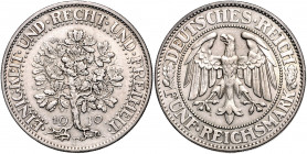 WEIMARER REPUBLIK, 1919-1933, 5 Reichsmark 1930 F. Eichbaum.
vz/st
J.331