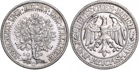 WEIMARER REPUBLIK, 1919-1933, 5 Reichsmark 1932 G. Eichbaum.
zaponiert, ss+
J.331