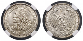 WEIMARER REPUBLIK, 1919-1933, 3 Reichsmark 1928 D. Dürer.
Prachtex., NGC MS 64+
J.332