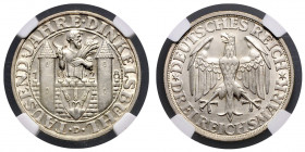 WEIMARER REPUBLIK, 1919-1933, 3 Reichsmark 1928 D. Dinkelsbühl.
Prachtex., NGC MS 64
J.334