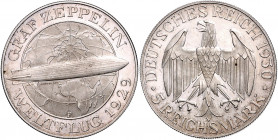 WEIMARER REPUBLIK, 1919-1933, 5 Reichsmark 1930 F. Zeppelin.
PP
J.343