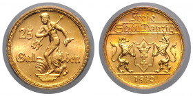 DANZIG, Freie Stadt, 1920-1939, 25 Gulden 1930.
GOLD, Prachtex., NGC MS 65
J.D11