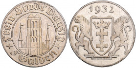 DANZIG, Freie Stadt, 1920-1939, 5 Gulden 1932. Marienkirche.
vz/st
J.D17