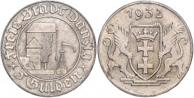 DANZIG, Freie Stadt, 1920-1939, 5 Gulden 1932. Krantor.
vz/st
J.D18