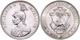 KOLONIEN, Deutsch-Ostafrika, 1 Rupie 1891.
zaponiert, ss-vz/vz
J.713