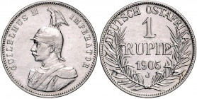 KOLONIEN, Deutsch-Ostafrika, 1 Rupie 1905 J.
ss/vz
J.722