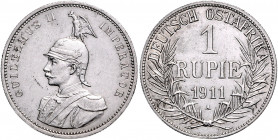 KOLONIEN, Deutsch-Ostafrika, 1 Rupie 1911 A.
zaponiert, ss-vz
J.722