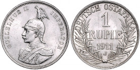 KOLONIEN, Deutsch-Ostafrika, 1 Rupie 1911 J.
zaponiert, vz-st
J.722