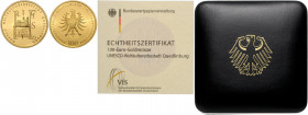 BUNDESREPUBLIK DEUTSCHLAND, 100 Euro 2003 A. Quedlinburg.
Ware ist MwSt-befreit
VAT tax free
GOLD, st
J.502