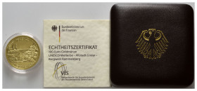 BUNDESREPUBLIK DEUTSCHLAND, 100 Euro 2008 D. Goslar.
Ware ist MwSt-befreit
VAT tax free
GOLD, st