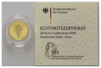 BUNDESREPUBLIK DEUTSCHLAND, 20 Euro 2010 J. Eiche.
Ware ist MwSt-befreit
VAT tax free
GOLD, st