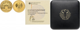 BUNDESREPUBLIK DEUTSCHLAND, 100 Euro 2010 A. Würzburg.
Ware ist MwSt-befreit
VAT tax free
GOLD, st