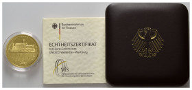 BUNDESREPUBLIK DEUTSCHLAND, 100 Euro 2011 D. Wartburg.
Ware ist MwSt-befreit
VAT tax free
GOLD, st