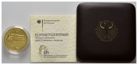 BUNDESREPUBLIK DEUTSCHLAND, 100 Euro 2011 J. Wartburg.
Ware ist MwSt-befreit
VAT tax free
GOLD, st