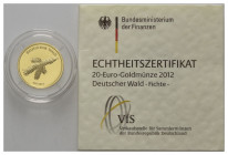 BUNDESREPUBLIK DEUTSCHLAND, 20 Euro 2012 G. Fichte.
Ware ist MwSt-befreit
VAT tax free
GOLD, st