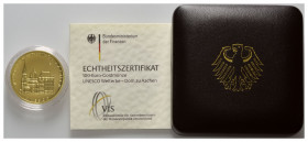 BUNDESREPUBLIK DEUTSCHLAND, 100 Euro 2012 J. Aachener Dom.
Ware ist MwSt-befreit
VAT tax free
GOLD, st