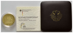 BUNDESREPUBLIK DEUTSCHLAND, 100 Euro 2014 G. Kloster Lorsch.
Ware ist MwSt-befreit
VAT tax free
GOLD, st