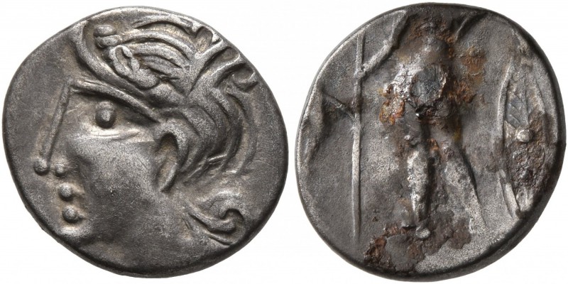 CELTIC, Central Gaul. Aedui. Circa 80-50 BC. Quinarius (Silver, 14 mm, 1.70 g, 1...