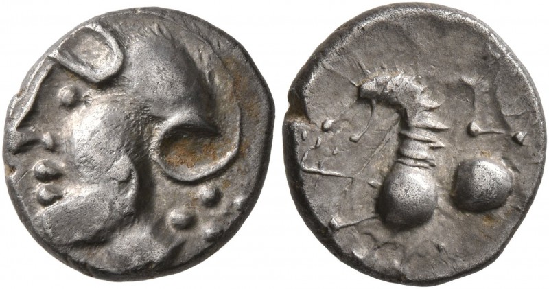 CELTIC, Central Gaul. Aedui. Circa 80-50 BC. Quinarius (Silver, 12 mm, 1.56 g, 6...