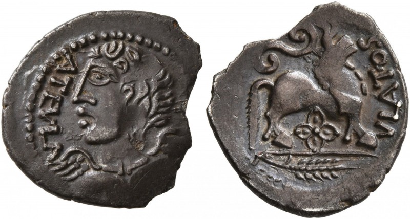 CELTIC, Northeast Gaul. Remi. Circa 50-30 BC. Quinarius (Silver, 16 mm, 1.31 g, ...