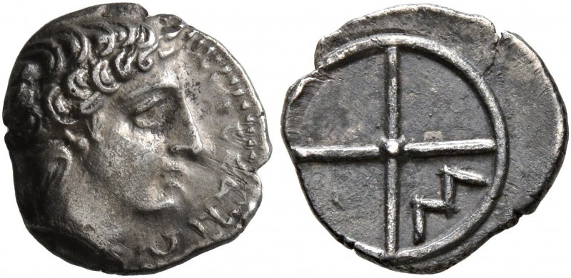 GAUL. Massalia. Circa 410-380 BC. Obol (Silver, 11 mm, 0.71 g). MAΣΣAΛIΩ-[TAN] B...