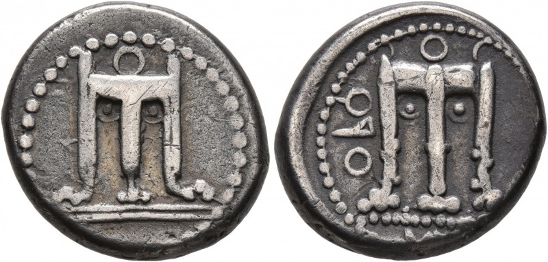 BRUTTIUM. Kroton. Circa 430-420 BC. Didrachm or Nomos (Silver, 19 mm, 7.92 g, 12...