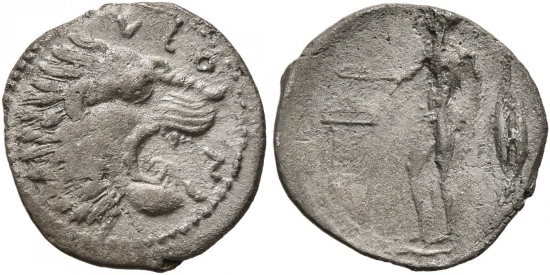 SICILY. Leontini. Circa 450-440 BC. Litra (Silver, 13 mm, 0.82 g, 9 h). ΛEO-N (r...