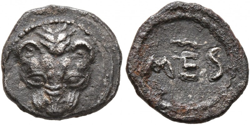 SICILY. Messana. 488/7-481 BC. Litra (Silver, 11 mm, 0.57 g, 5 h). Facing head o...