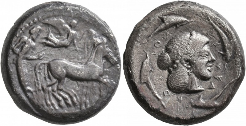 SICILY. Syracuse. Deinomenid Tyranny , 485-466 BC. Tetradrachm (Silver, 23 mm, 1...
