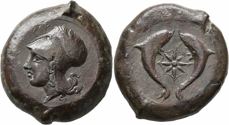 SICILY. Syracuse. Dionysios I , 405-367 BC. Drachm (Bronze, 31 mm, 34.23 g, 5 h)...