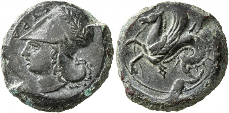 SICILY. Syracuse. Dionysios I , 405-367 BC. Litra (Bronze, 20 mm, 7.60 g, 3 h). ...