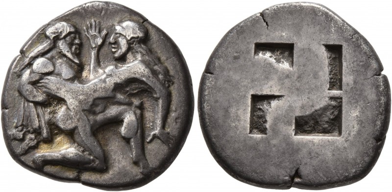 ISLANDS OFF THRACE, Thasos. Circa 463-449 BC. Stater (Silver, 20 mm, 8.67 g). Nu...