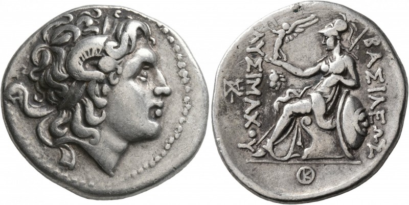 KINGS OF THRACE. Lysimachos, 305-281 BC. Tetradrachm (Silver, 29 mm, 16.73 g, 9 ...