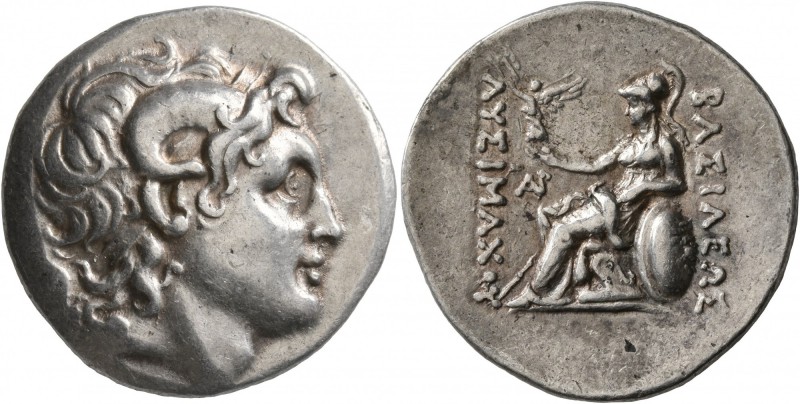 KINGS OF THRACE. Lysimachos, 305-281 BC. Tetradrachm (Silver, 28 mm, 16.99 g, 1 ...