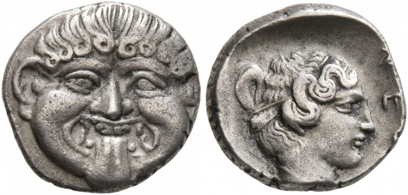MACEDON. Neapolis. Circa 424-350 BC. Hemidrachm (Silver, 11 mm, 1.74 g, 1 h). Fa...