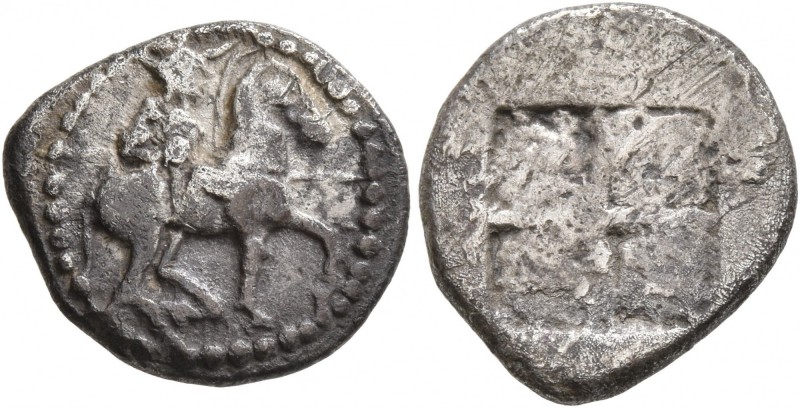 KINGS OF MACEDON. Alexander I, 498-454 BC. Tetrobol (Silver, 16 mm, 2.24 g). Hor...